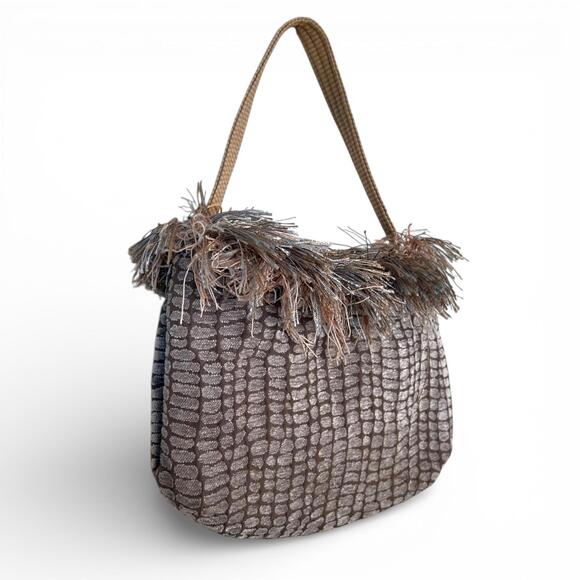 Vintage Bagolitas by Janice Metallic Fringe Boho Mini Tote - Picture 5 of 6